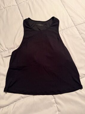 Nuuds Black Ribbed High-Neck Tank